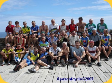 Le peloton après le dernier pique-nique face à la Mer.