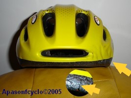 Le casque après la chute