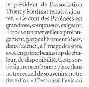 article de la Dépêche du Midi