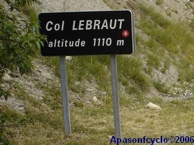 panneau du col de Lebraut