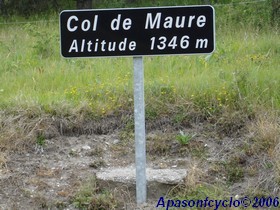panneau du Col de Maure